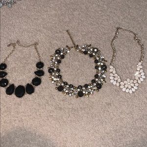 Three statement necklaces only worn once or twice!